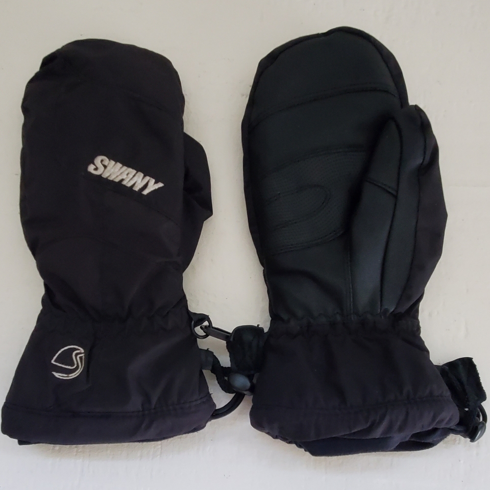 Swamy Olle Mitt Mitten Gloves, Insulated, Black, Youth Large, EUC
